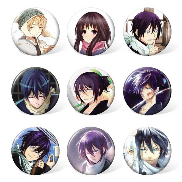 9pcs/set ) Anime Noragami Aragoto Yato Cosplay Badge Iki Hiyori Colorful  Brooch Yukine Clothing & Accessories - AliExpress